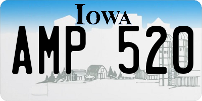 IA license plate AMP520
