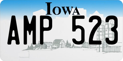 IA license plate AMP523