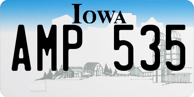 IA license plate AMP535