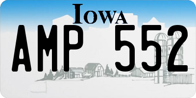 IA license plate AMP552