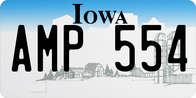 IA license plate AMP554