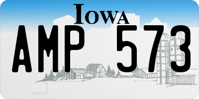 IA license plate AMP573