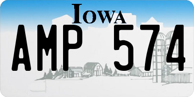 IA license plate AMP574