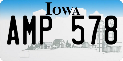 IA license plate AMP578