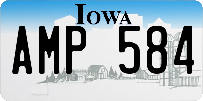 IA license plate AMP584