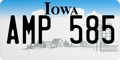 IA license plate AMP585