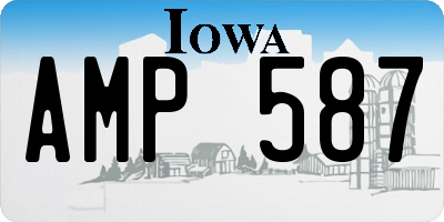 IA license plate AMP587