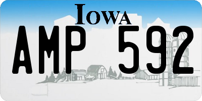 IA license plate AMP592