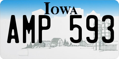 IA license plate AMP593