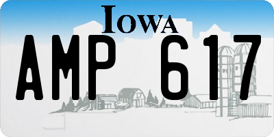 IA license plate AMP617