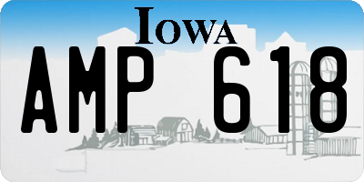 IA license plate AMP618