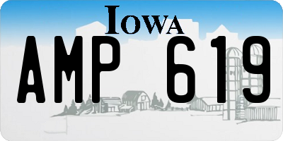 IA license plate AMP619