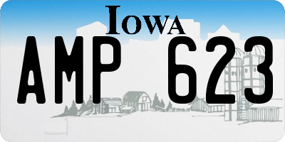 IA license plate AMP623