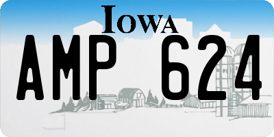 IA license plate AMP624