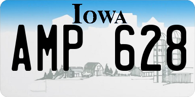 IA license plate AMP628