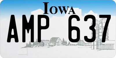 IA license plate AMP637