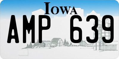 IA license plate AMP639