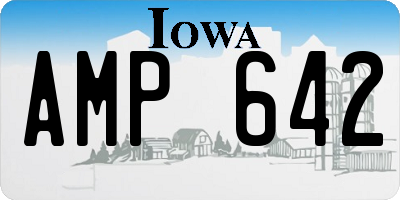 IA license plate AMP642
