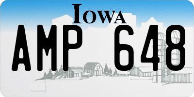 IA license plate AMP648