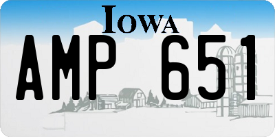 IA license plate AMP651