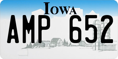 IA license plate AMP652