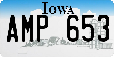 IA license plate AMP653