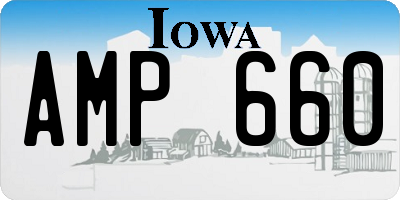 IA license plate AMP660