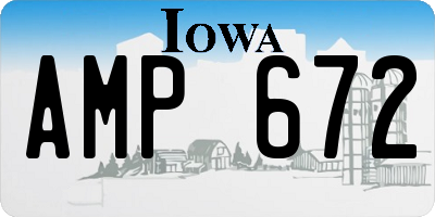 IA license plate AMP672