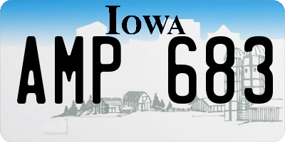 IA license plate AMP683