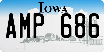 IA license plate AMP686