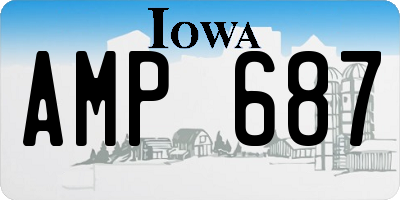 IA license plate AMP687