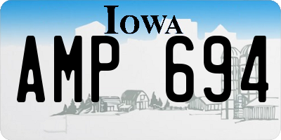 IA license plate AMP694