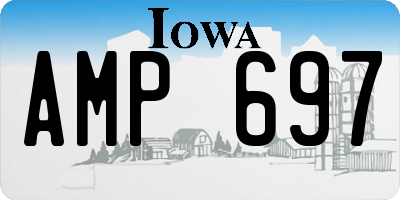 IA license plate AMP697