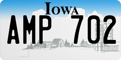 IA license plate AMP702