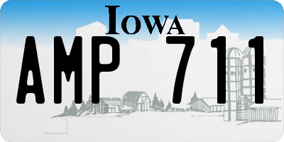 IA license plate AMP711