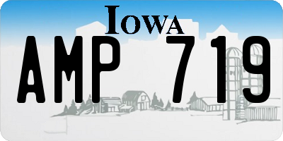 IA license plate AMP719