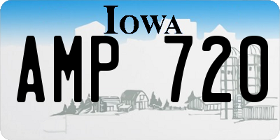 IA license plate AMP720