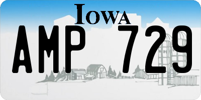 IA license plate AMP729