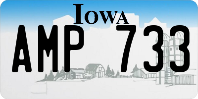 IA license plate AMP733