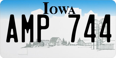 IA license plate AMP744