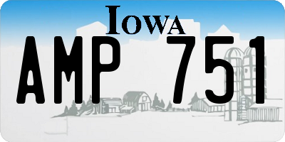 IA license plate AMP751