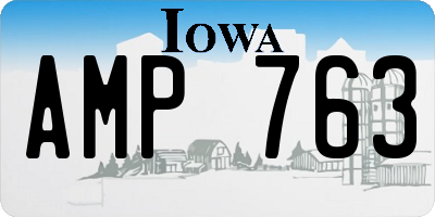 IA license plate AMP763