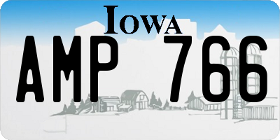 IA license plate AMP766