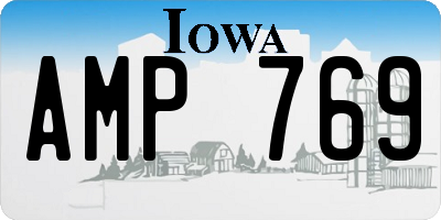 IA license plate AMP769