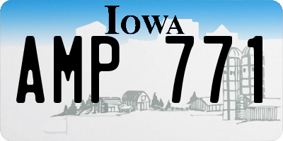 IA license plate AMP771