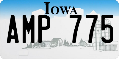 IA license plate AMP775