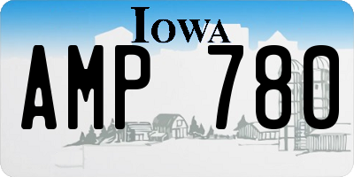 IA license plate AMP780