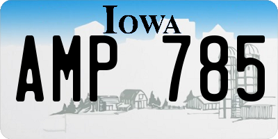 IA license plate AMP785
