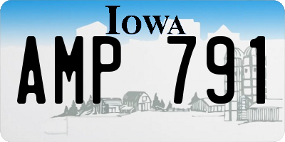 IA license plate AMP791