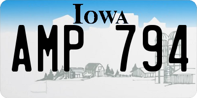 IA license plate AMP794